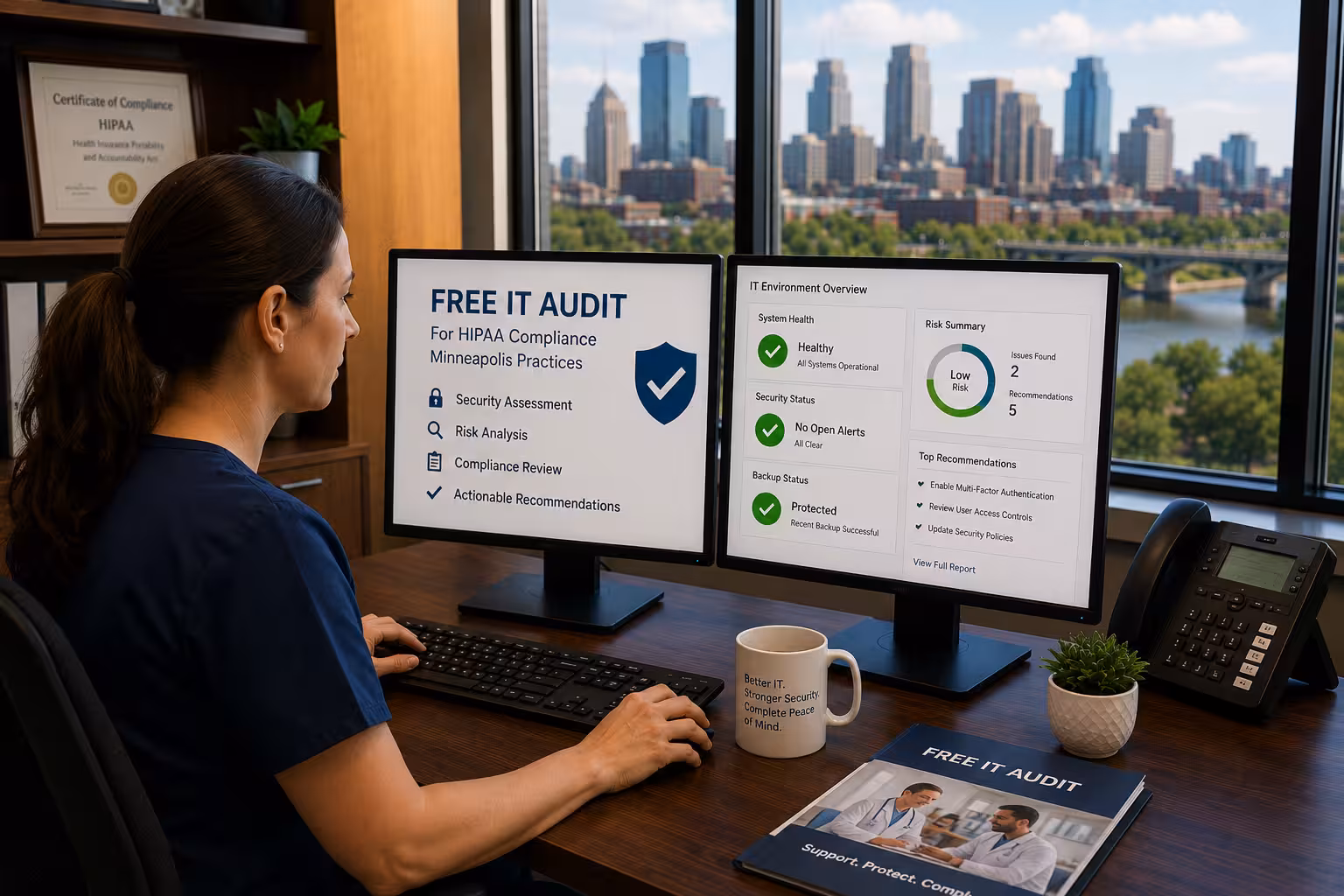 Exutory Solutions free IT audit for HIPAA compliance Minneapolis practices