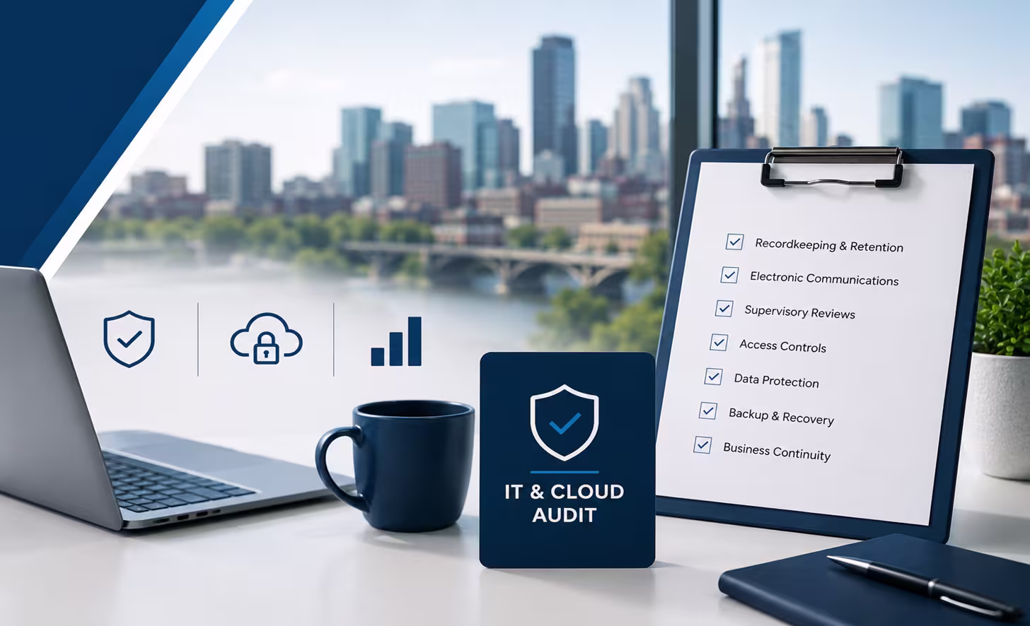 Exutory Solutions free IT audit for SEC FINRA compliance Minneapolis