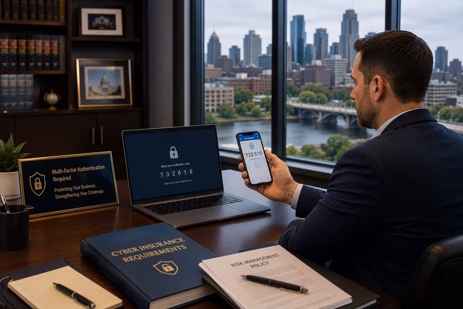 multi-factor authentication requirement for cyber insurance Minnesota financial firms