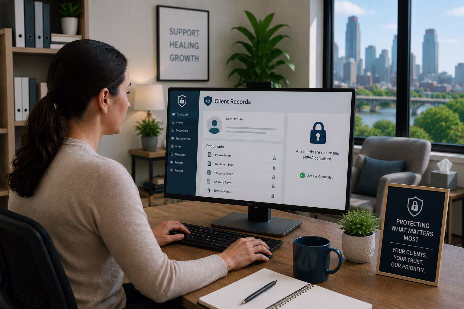  secure client records for Minneapolis therapy and mental health practices