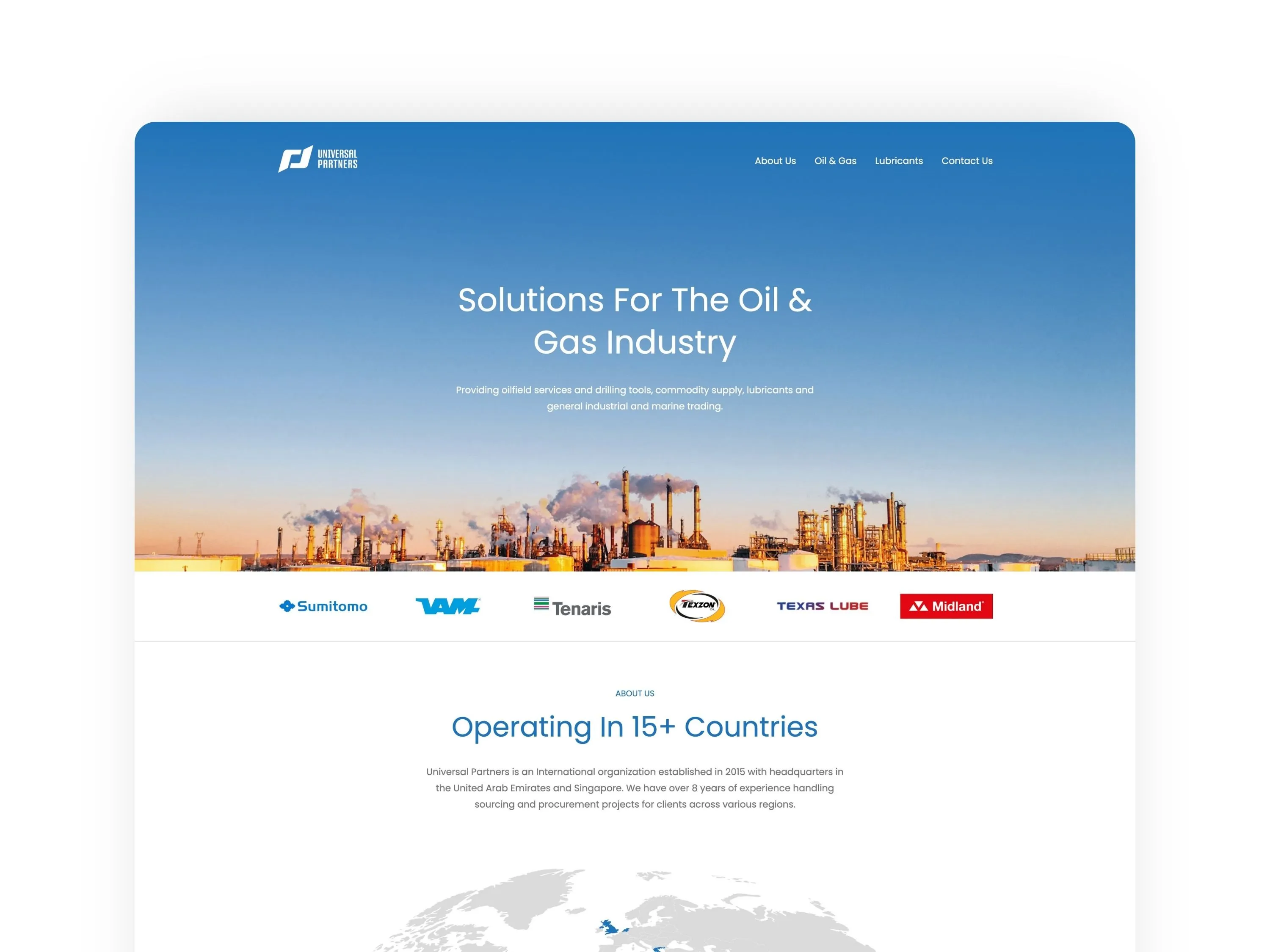 Web design for industrial company