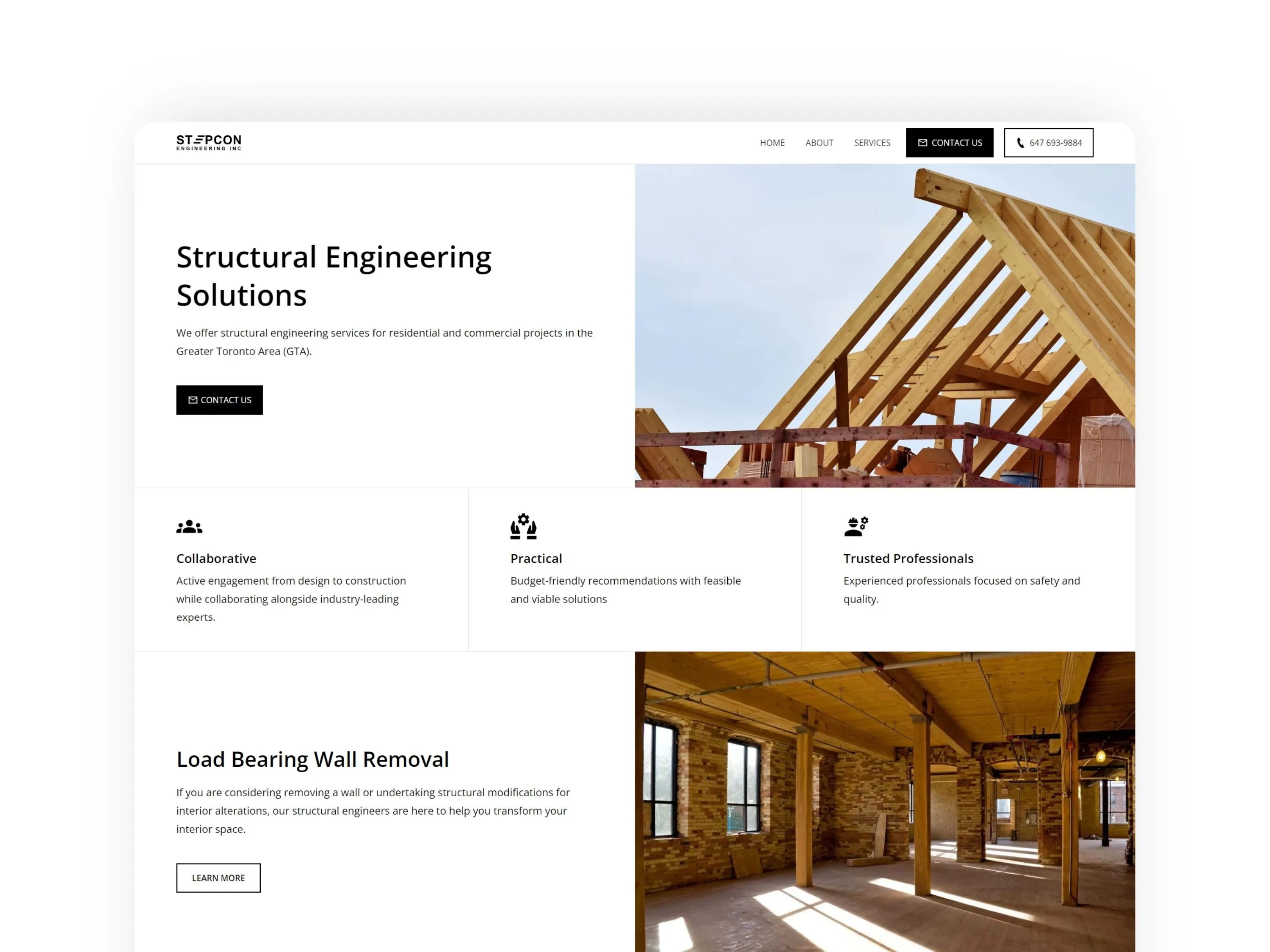 Web design for a structural engineering firm
