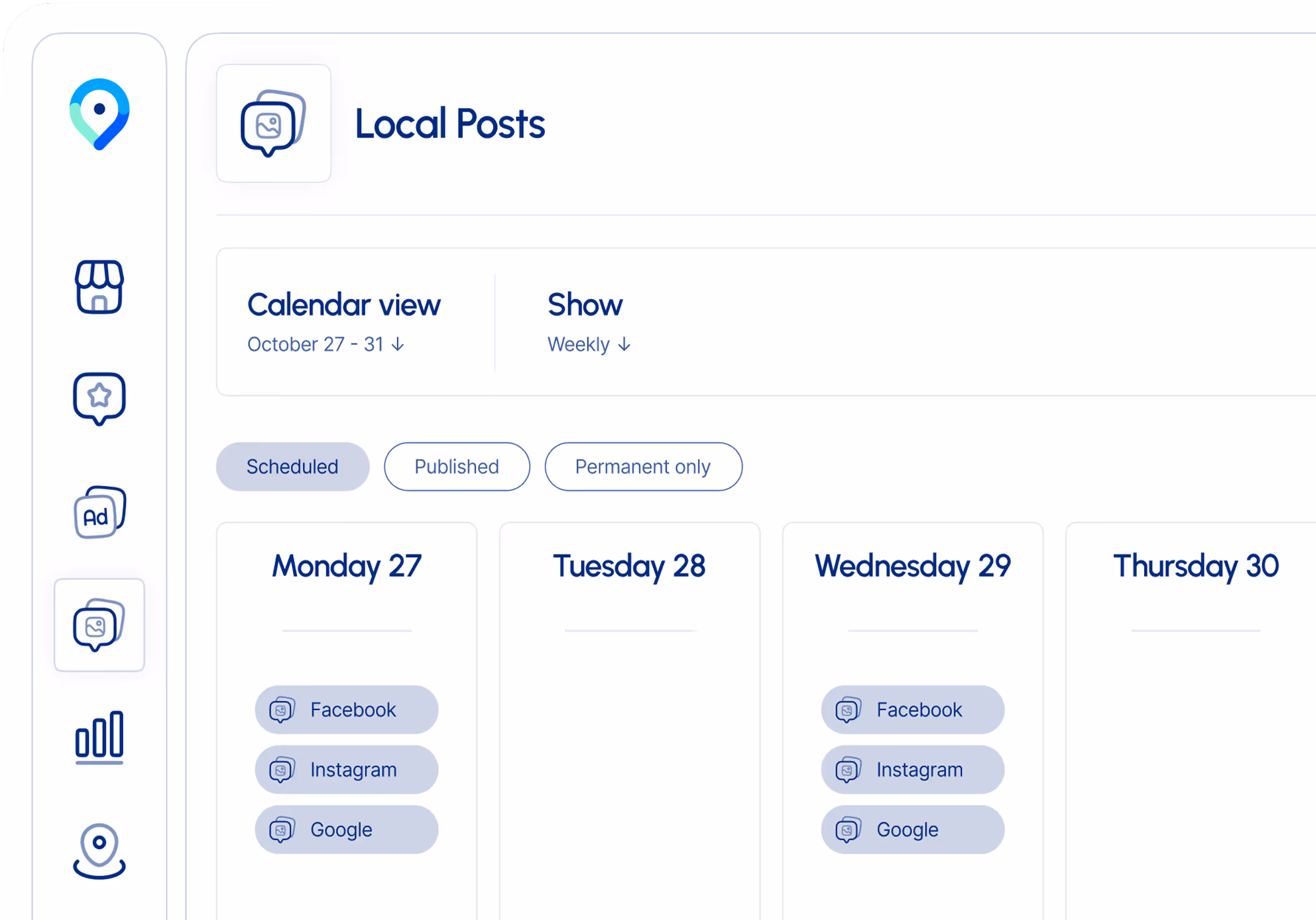 Mobilosoft - SaaS marketing local Réseaux propres - publiez du contenu pour vos points de vente