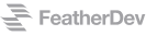 FeatherDev logo with stylized feather icon and text.