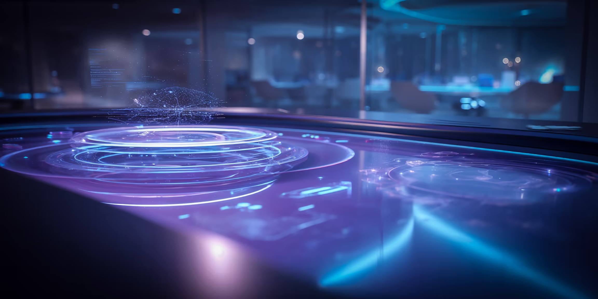 [background image] image of a digital display screen with marketing visuals (for a ai marketing tech company).