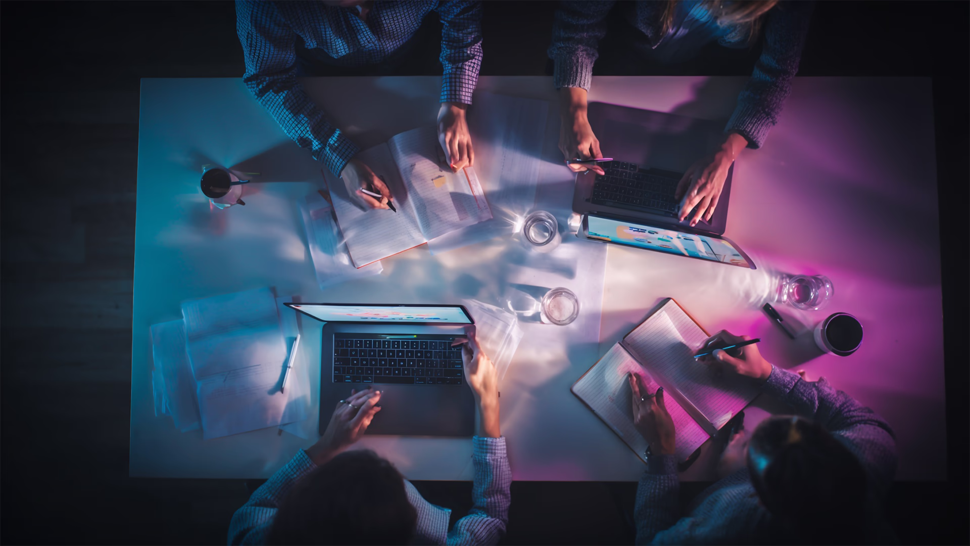 Designers reviewing sketches