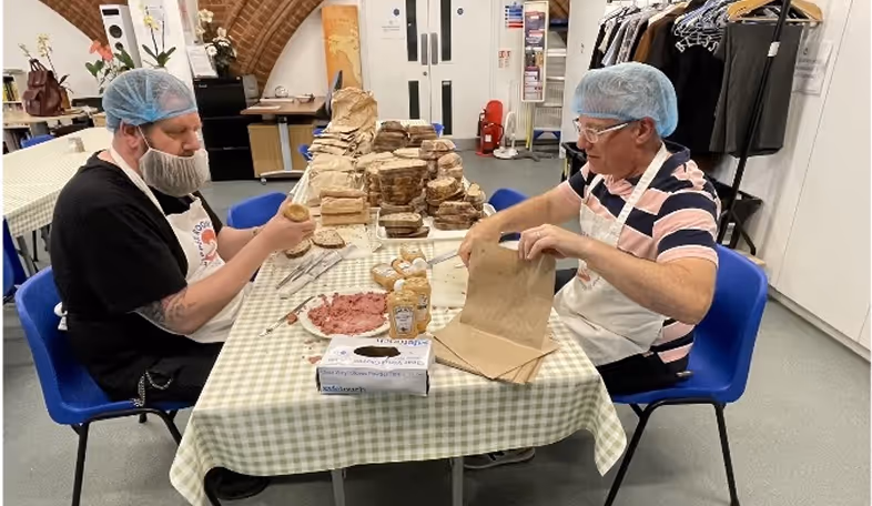 Colleagues across the company volunteering locally.