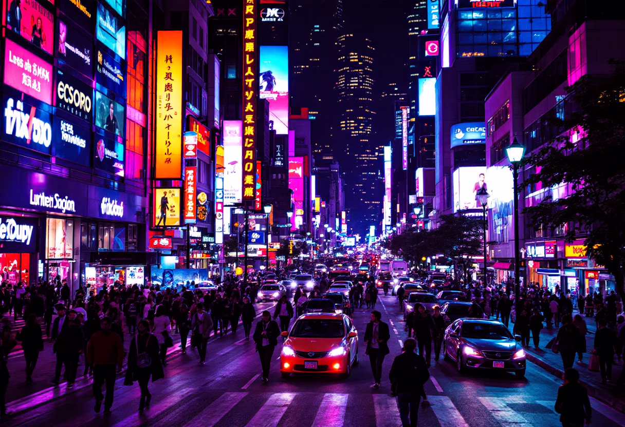 image of a busy downtown area (for a mobility and transportation)