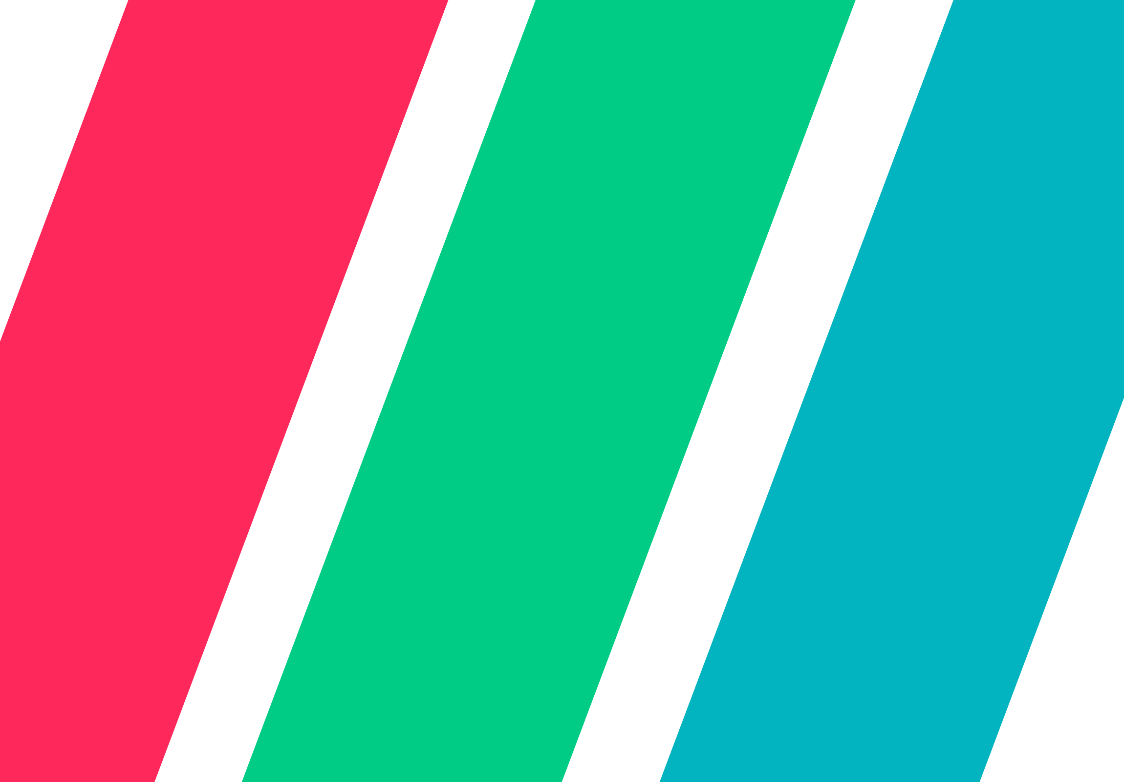 Three large diagonal stripes in red, green, and blue separated by black diagonal lines on a black background.