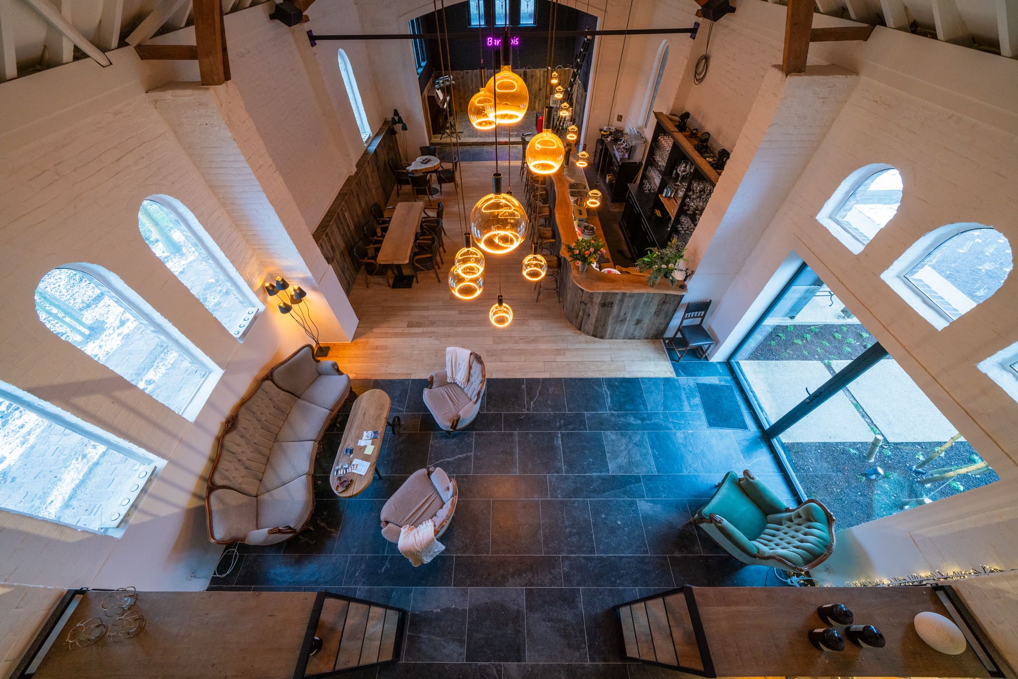 Bright living room with natural daylight