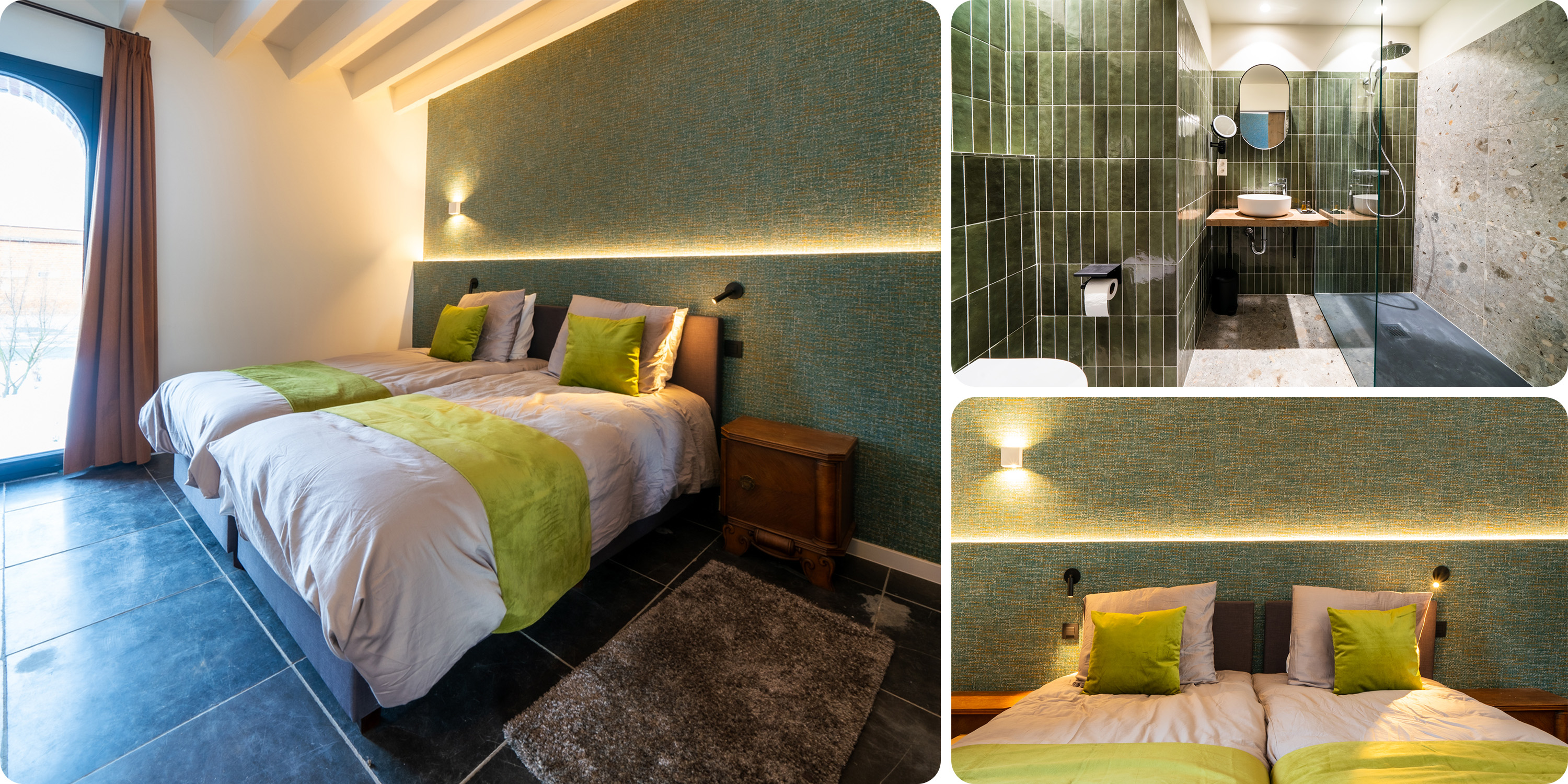   ROOM 4:   Two Single Beds, En-suite Bathroom with Shower and Toilet