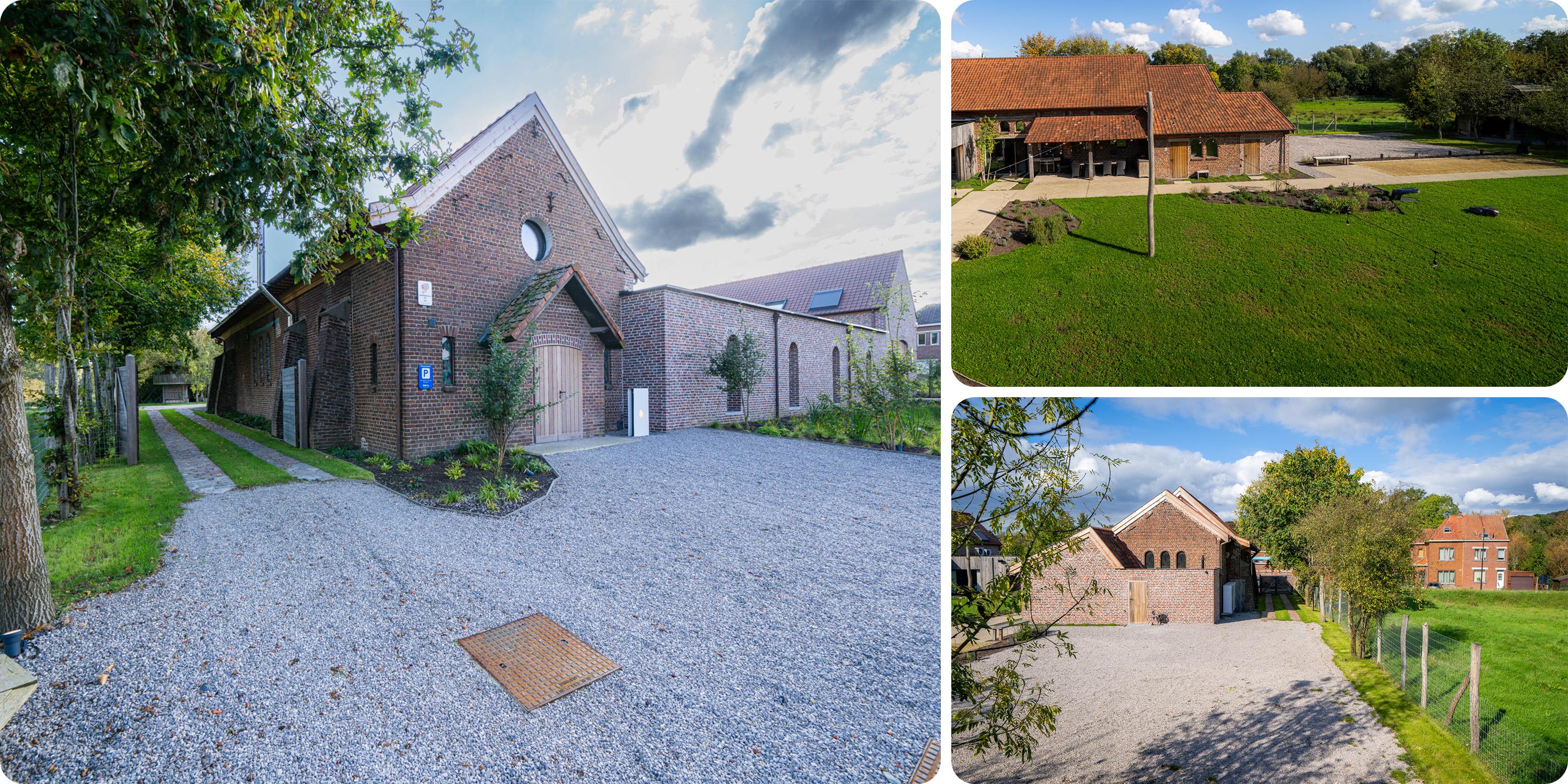Behind the fence parking zone and charging facilities