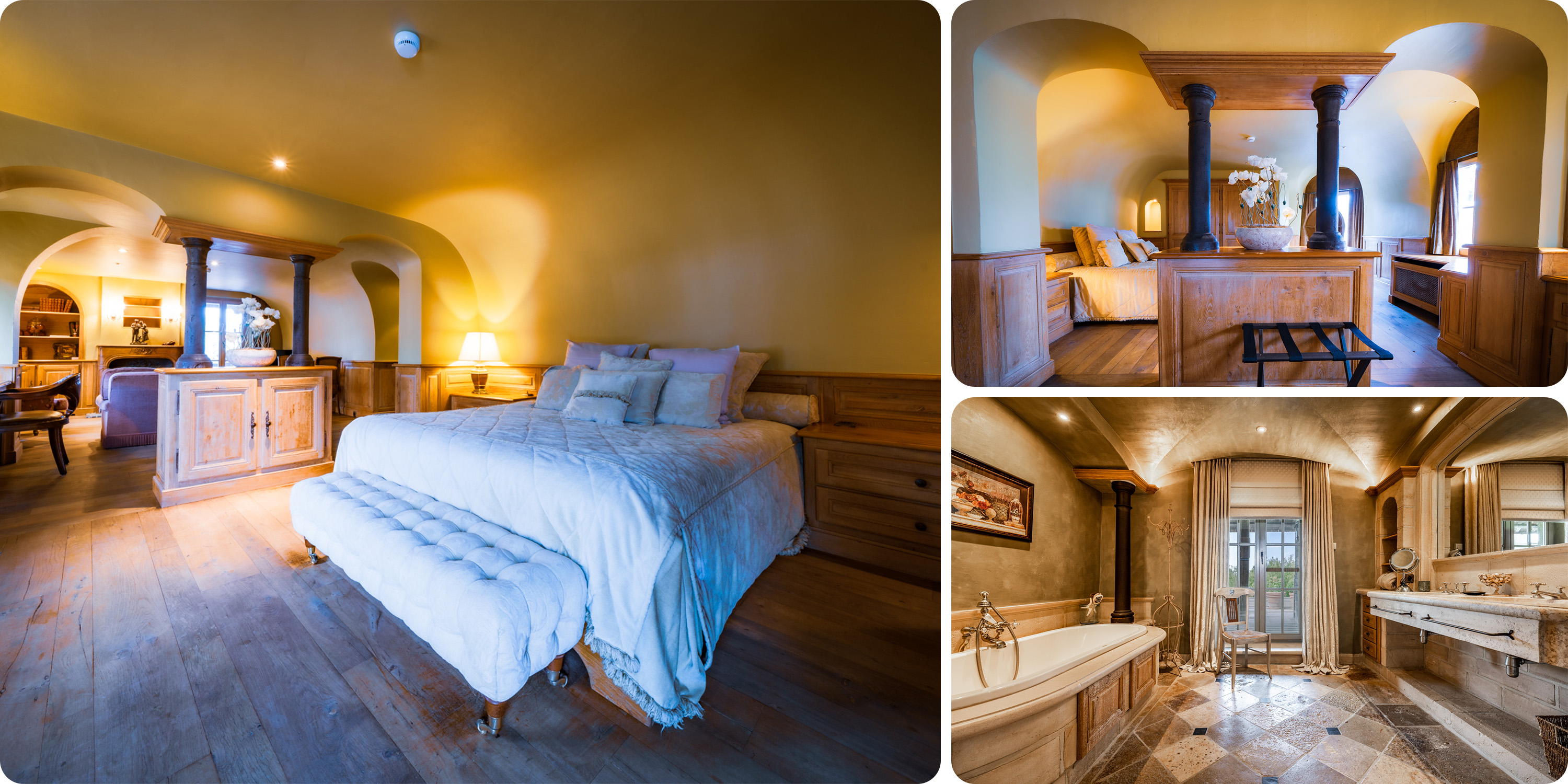   ROOM 12:   A Double Bed, Living Room, En-suite Bathroom with Shower, Bath and Toilet