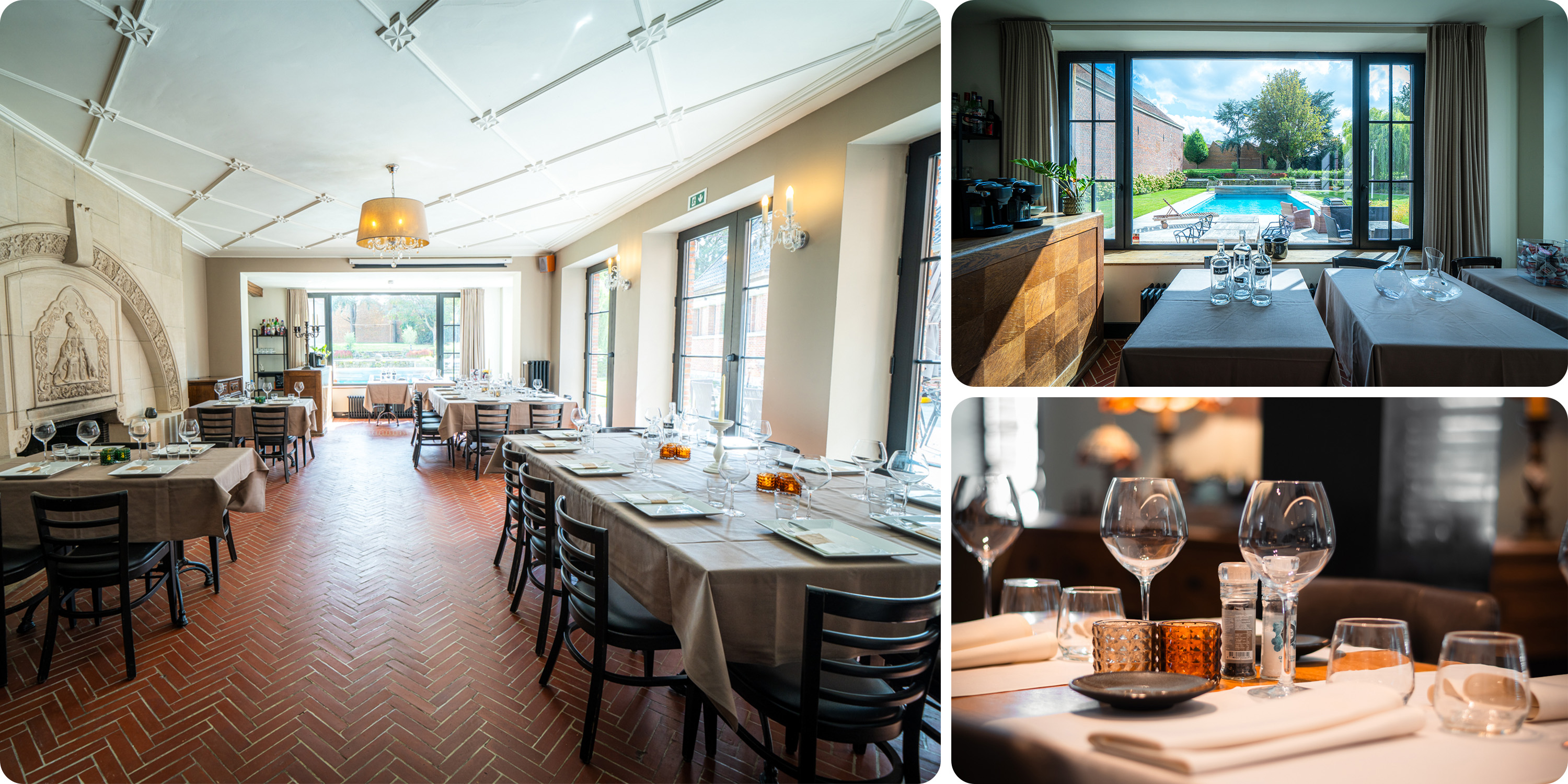 Overlooking the pool and large garden