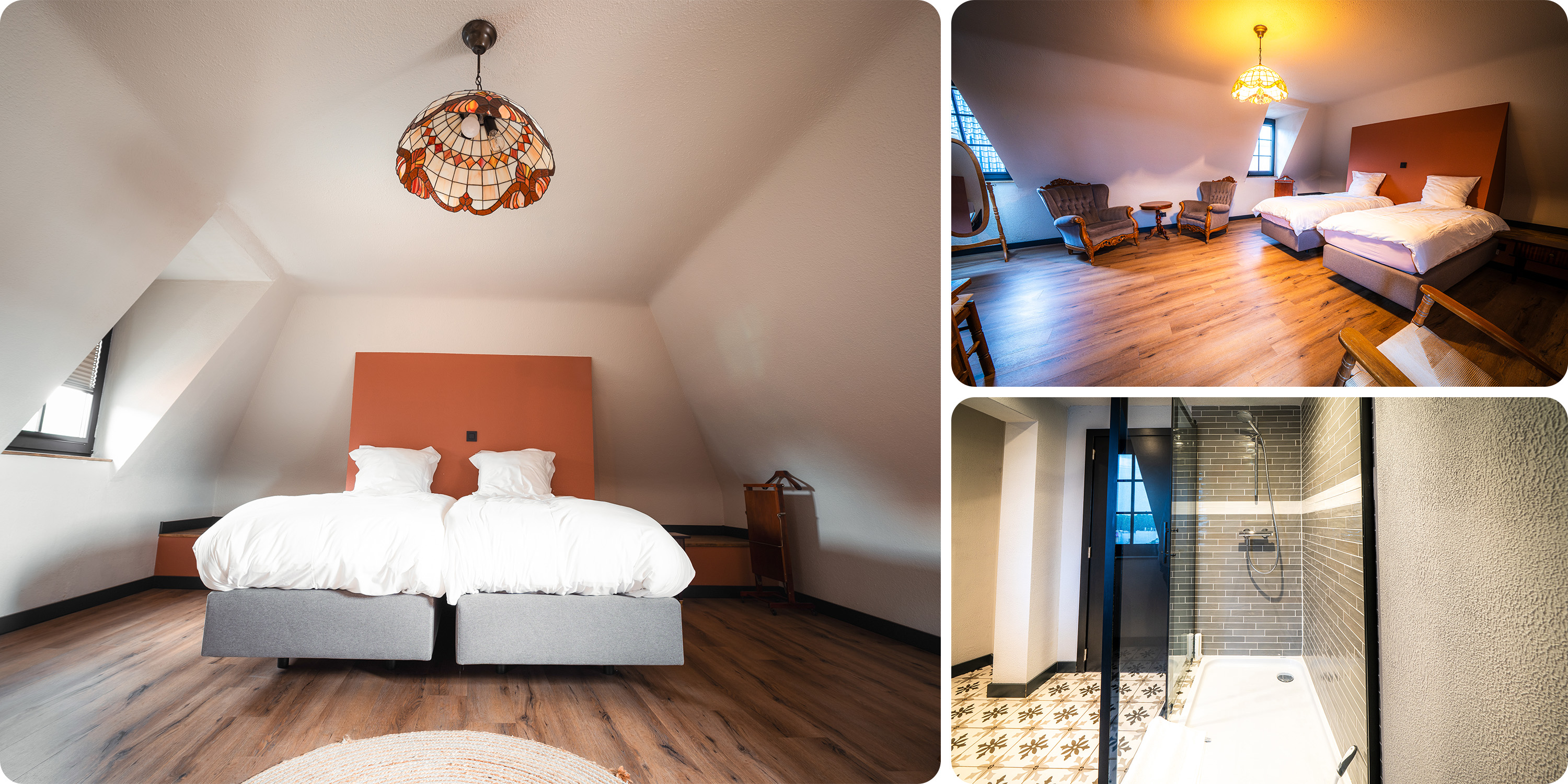   ROOM 6:   Two Single Beds, En-suite Bathroom with Shower and Toilet