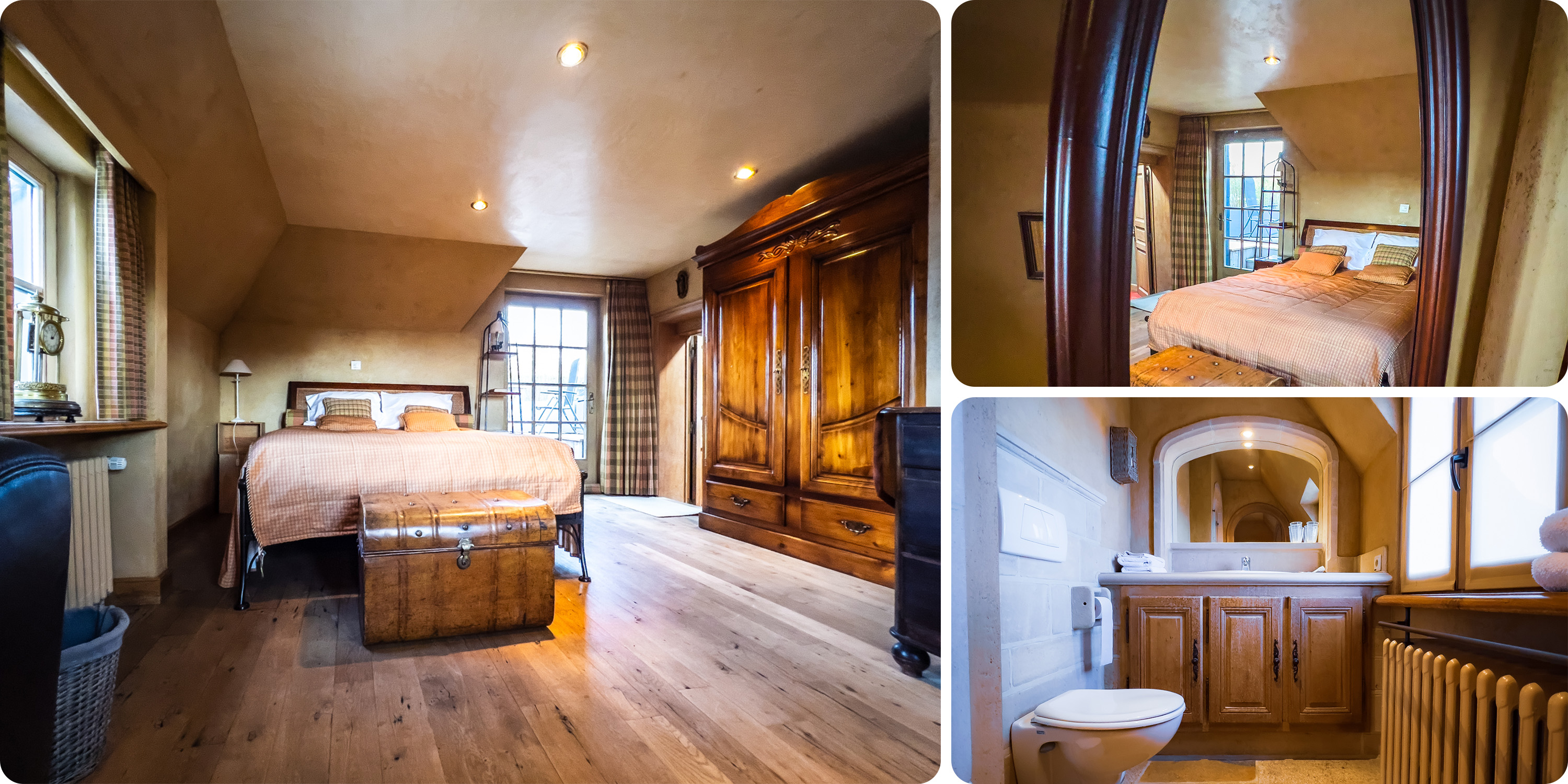   ROOM 14:   A Double Bed, En-suite Bathroom with Shower and Toilet (room 13 doesn't exist)