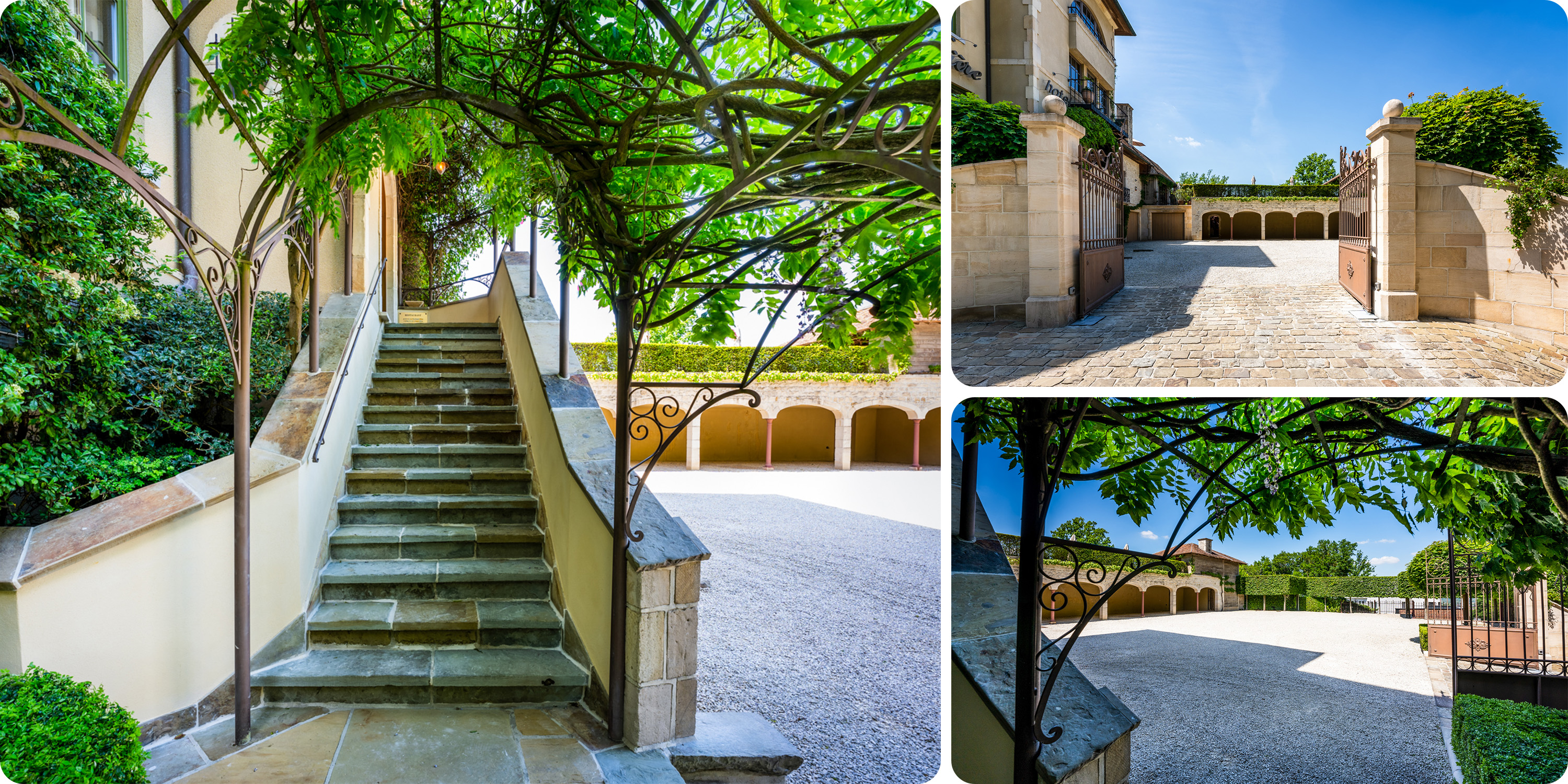 Large behind the fence parking space with charging facilities