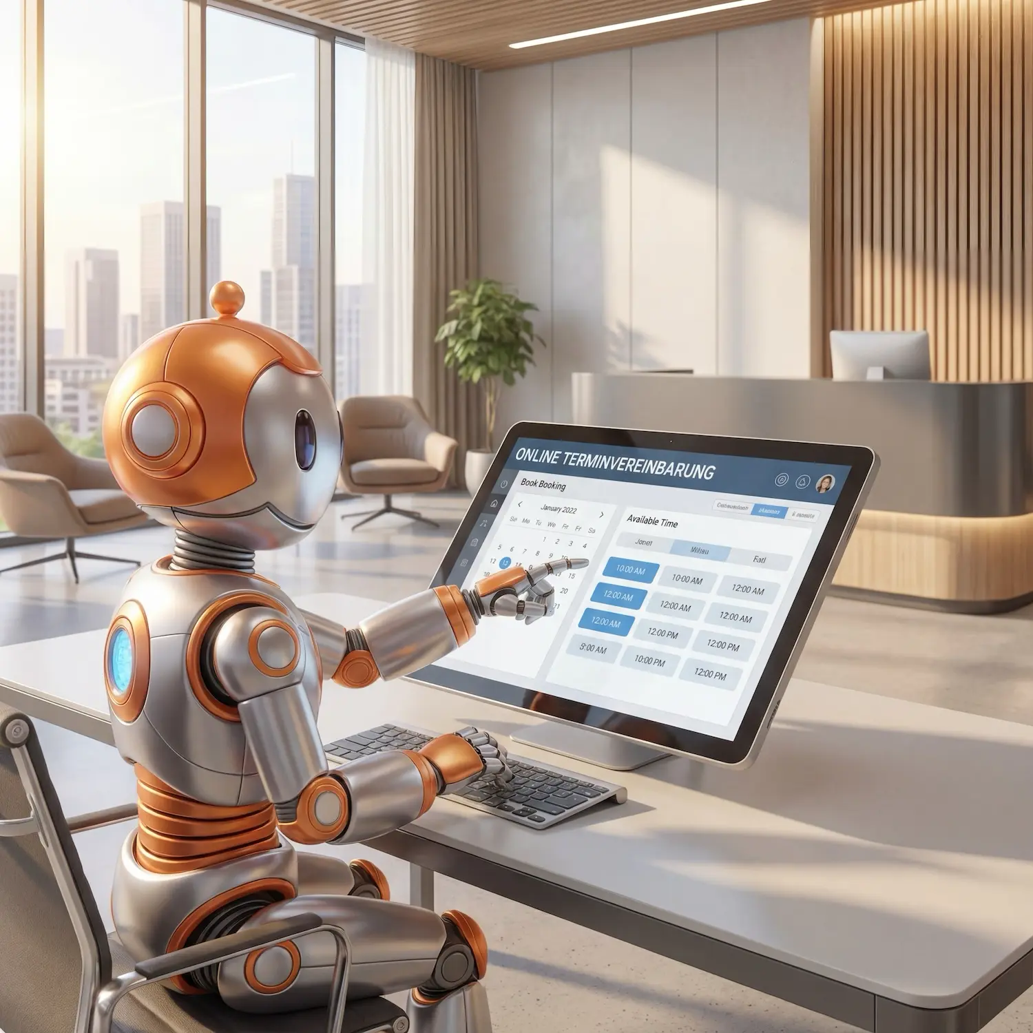 Keine Wartezeiten, keine Umwege, kein Hin und Her. Wähle einfach deinen Wunschtermin und wir kümmern uns um den Rest. So einfach kann digitale Transformation beginnen.