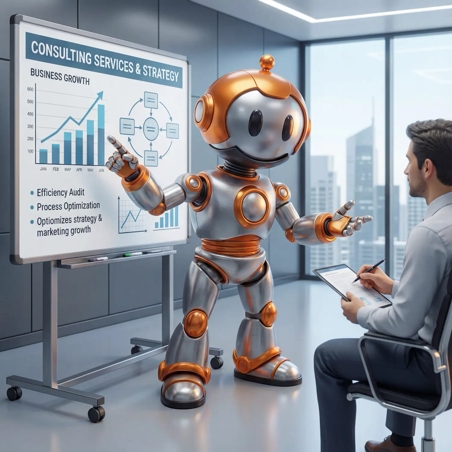 Strategische Begleitung für Geschäftsführer und Teams, die digital wachsen wollen. Sparring auf Augenhöhe, klare Roadmaps, ehrliche Einschätzungen. Ohne PowerPoint-Schlachten.