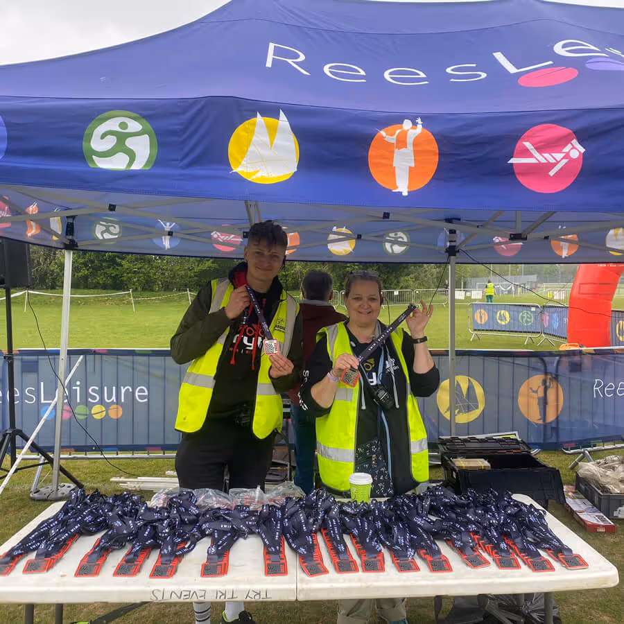 Volunteers at the Radley Triathlon
