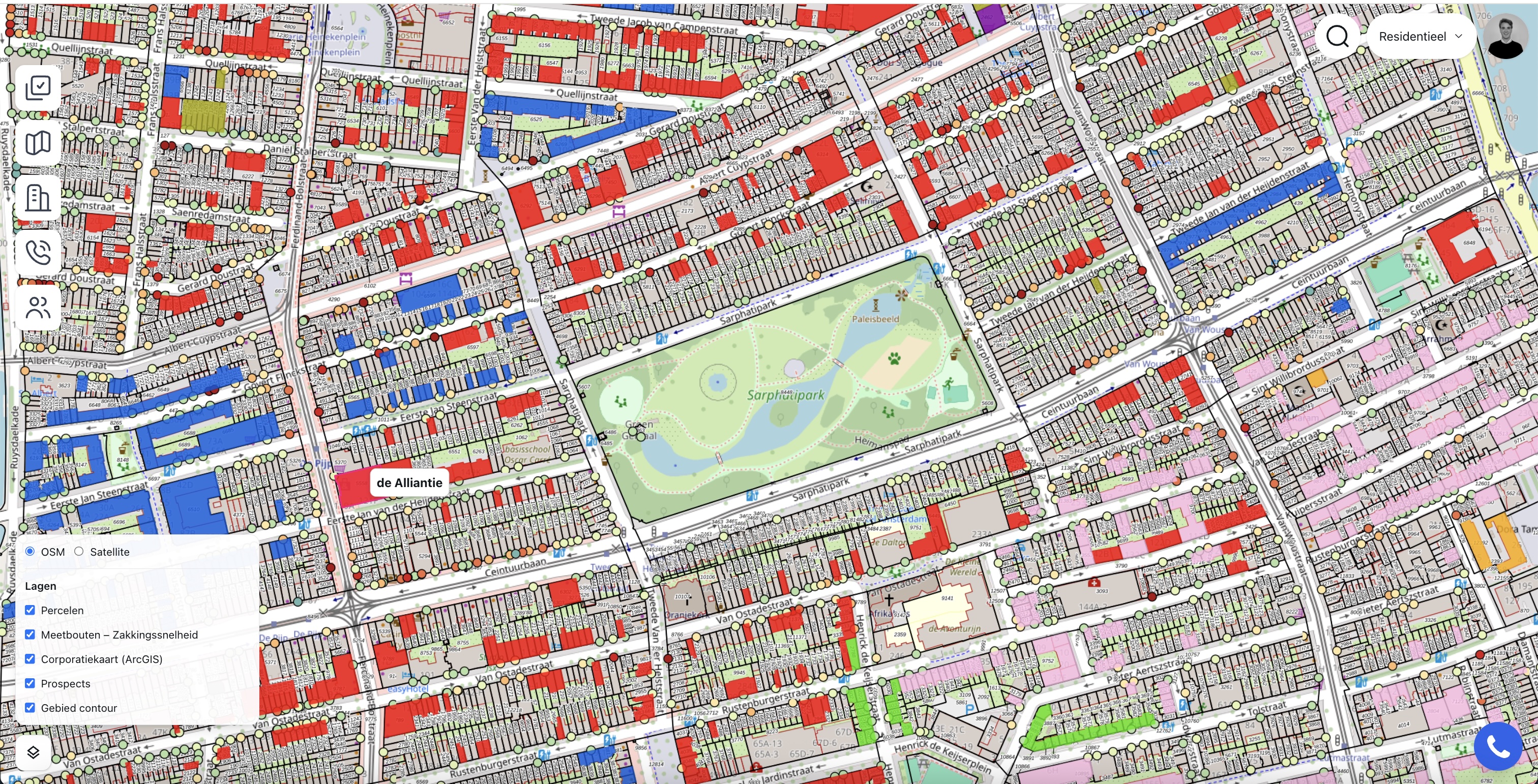 Satellietkaart voorbeeld