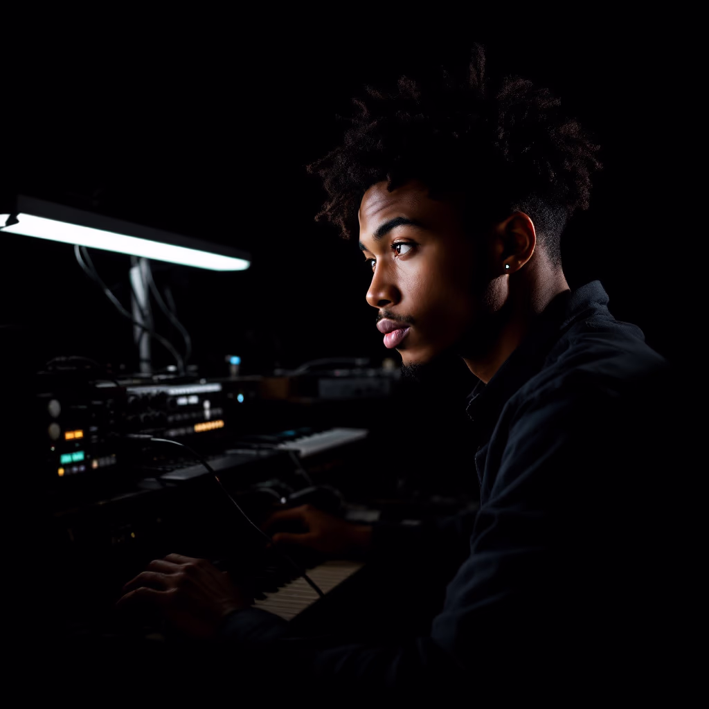 [team] image of individual team member (for a music studio)