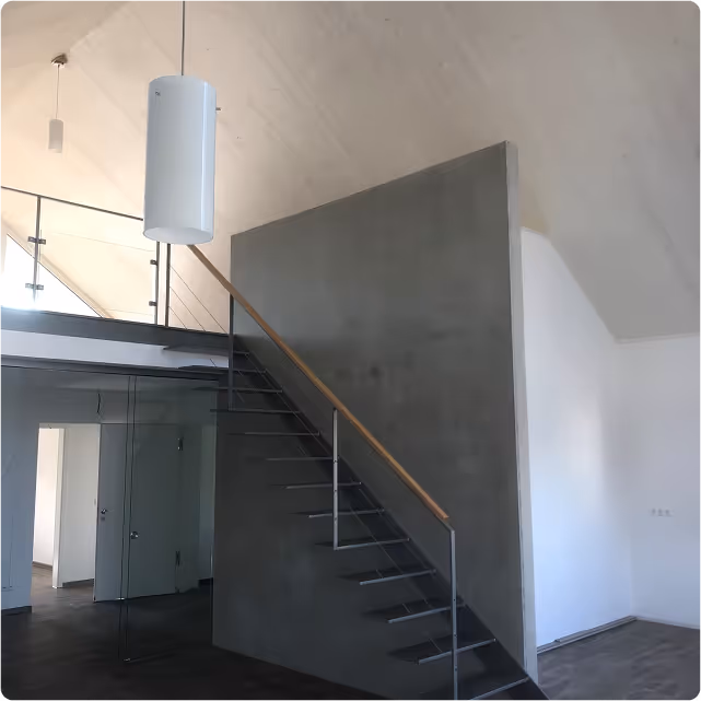 treppe indoor mit betonoptik