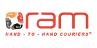RAM hand-to-hand gourmet logo with stylized red and orange leaf or flame graphics.