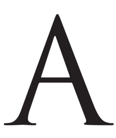 MINA Luxury Concierge elegant black serif capital letter A logo