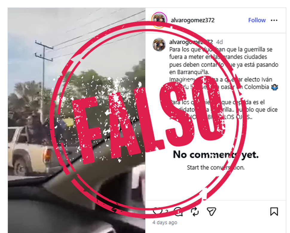 Video falso sobre el ELN