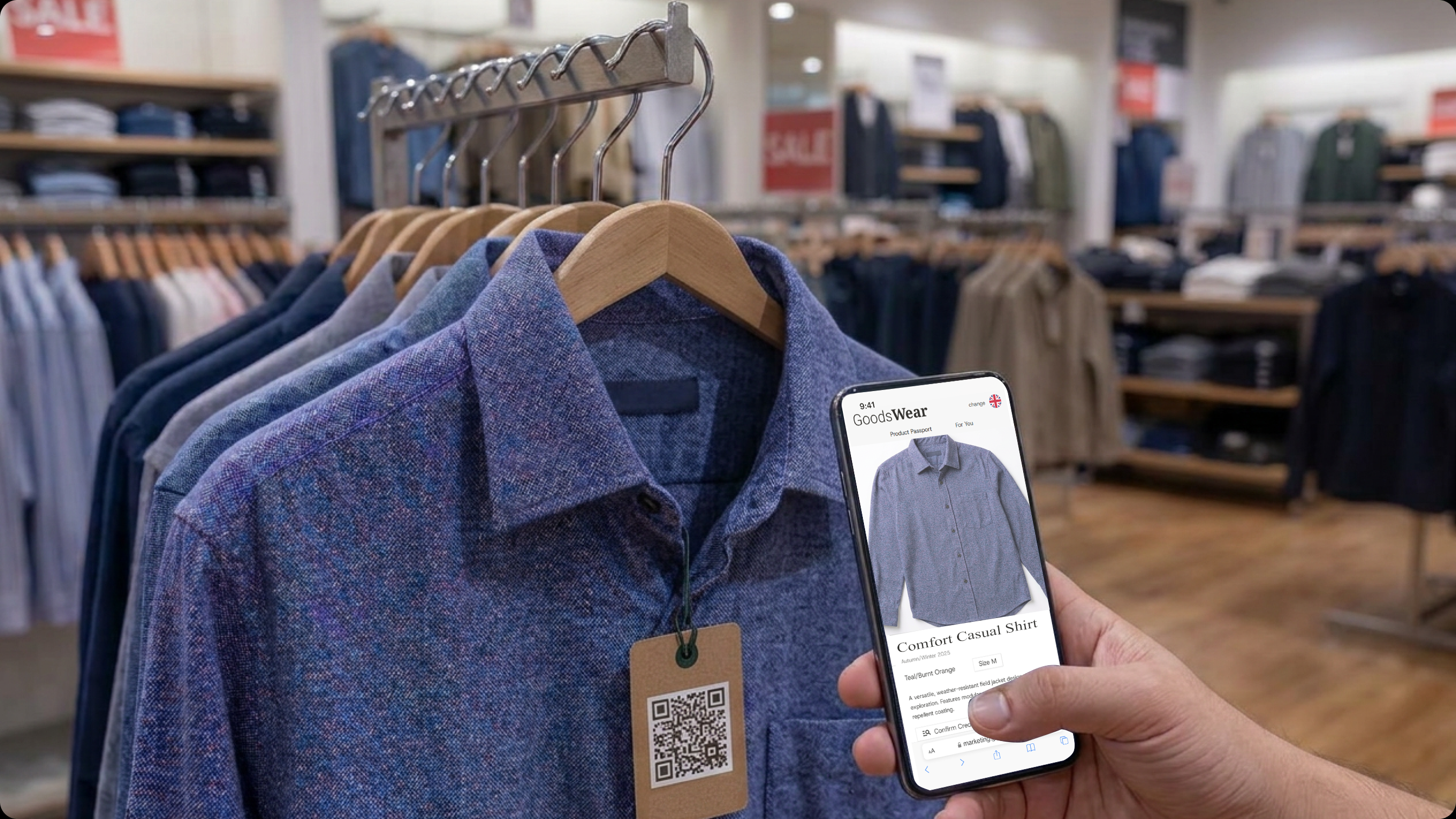 Goods Tag Digital Product Passport showing information about a cordless drill