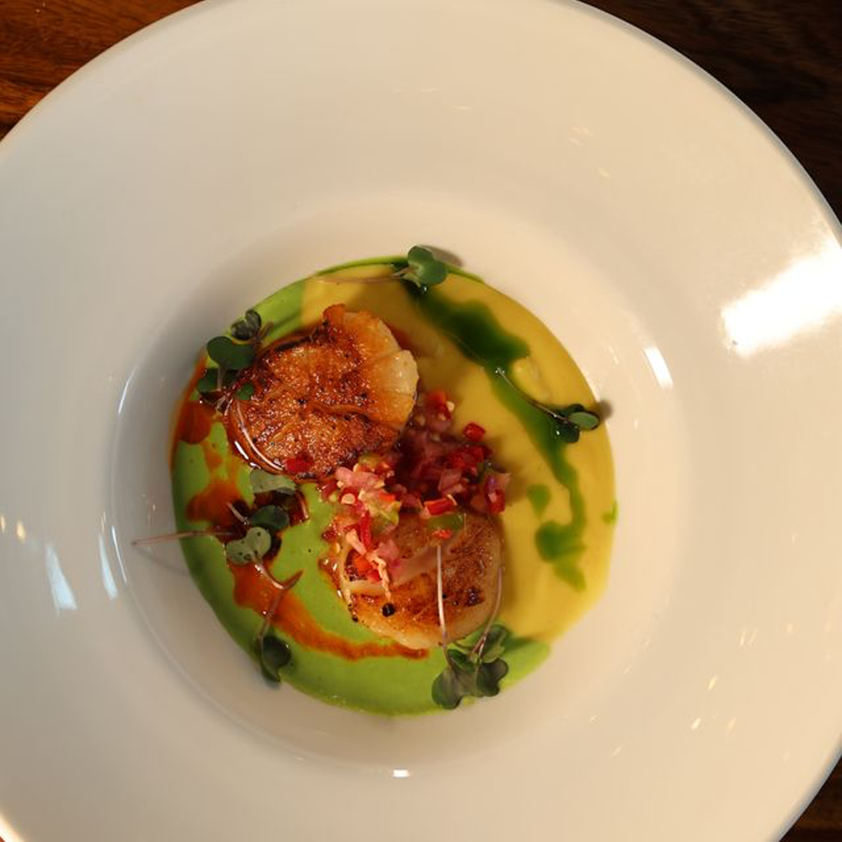 image of plated gourmet dish (for a fine dining restaurant)