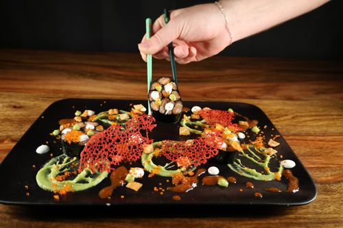 image of unique dish presentation (for a mexican restaurant)