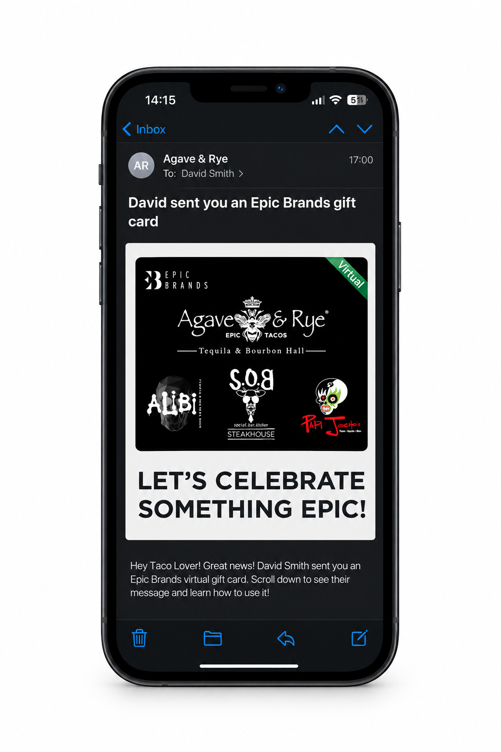 Agave & Rye Virtual Gift Cards