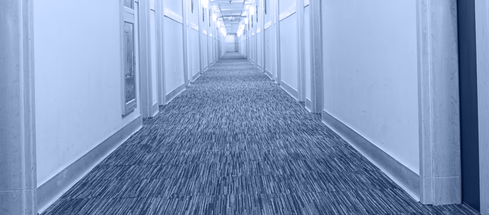 Commercial carpet in apartment hallway by James River Flooring Richmond VA metro contractors
