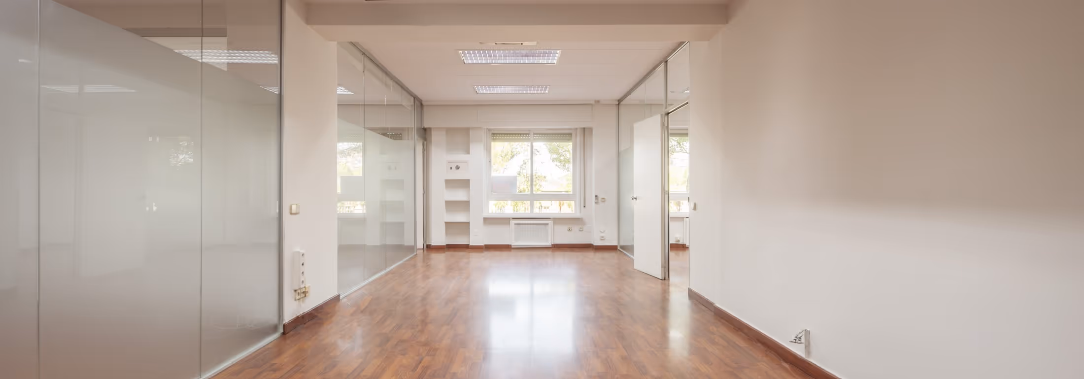 Wood-look vinyl flooring in commercial office by James River Flooring Richmond VA metro contractors