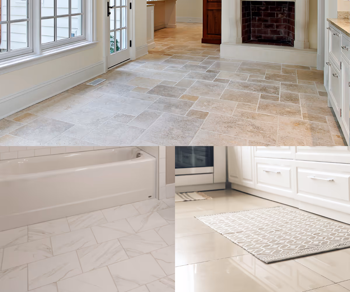 Tile flooring color options from James River Flooring for Richmond VA metro area homes