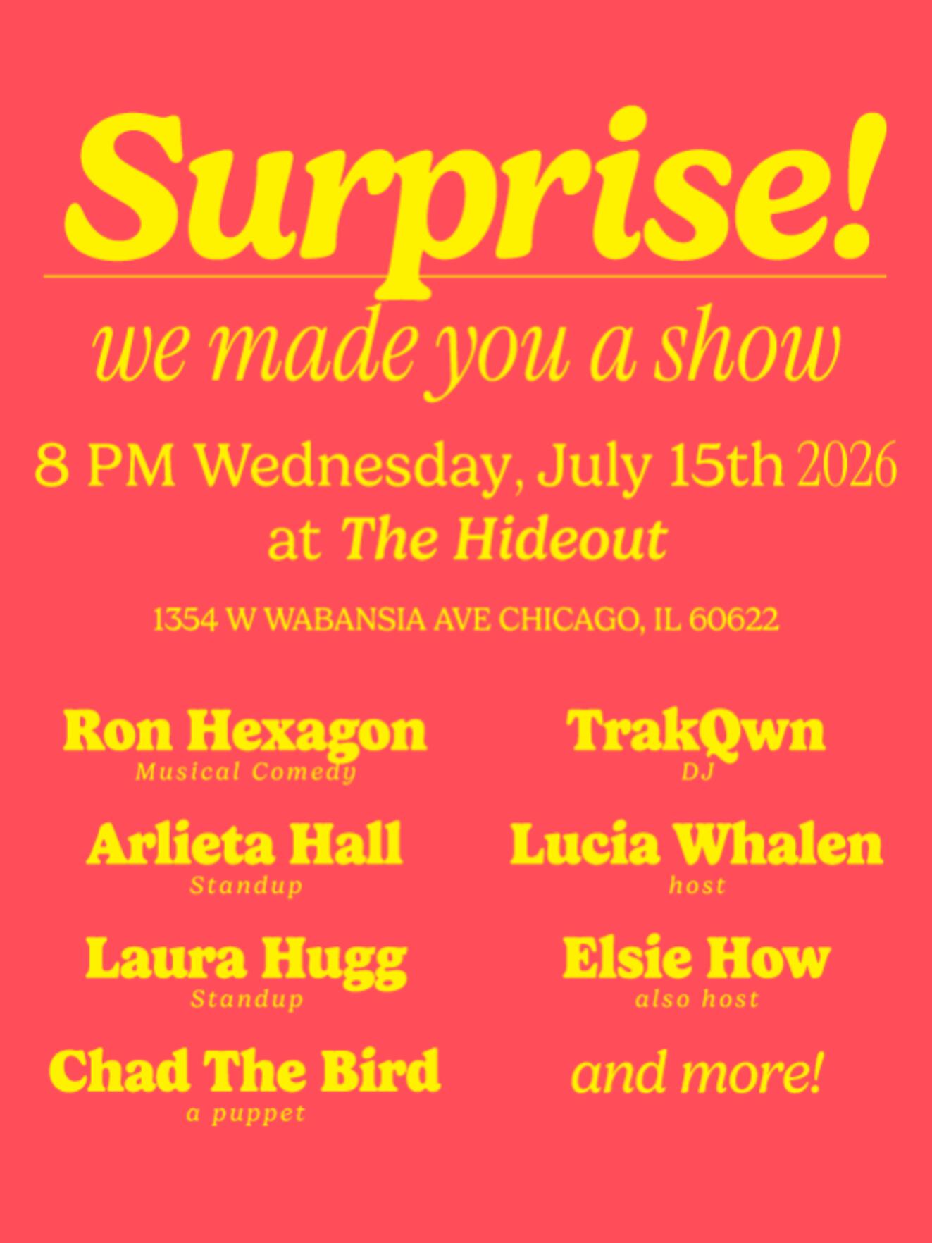 Surprise! We Made A Comedy Show