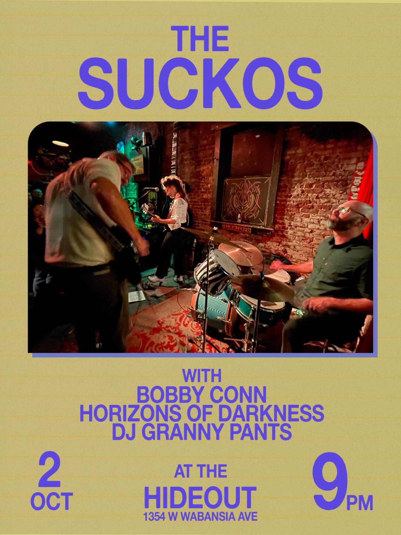 The Suckos, Bobby Conn, Horizons of Darkness & DJ Granny Pants