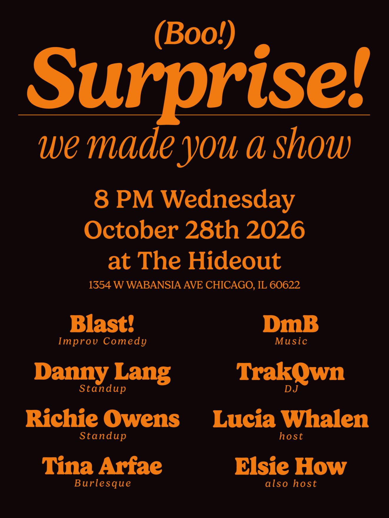 Surprise! We Made A Comedy Show