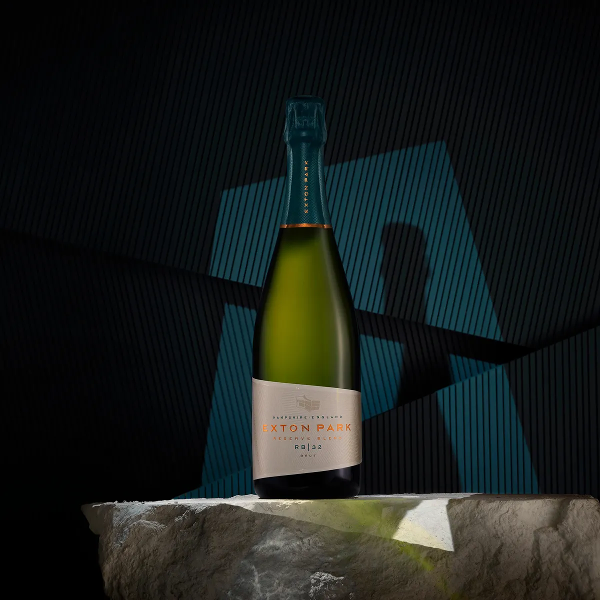 A promotional image of a bottle of Exton Park wine.