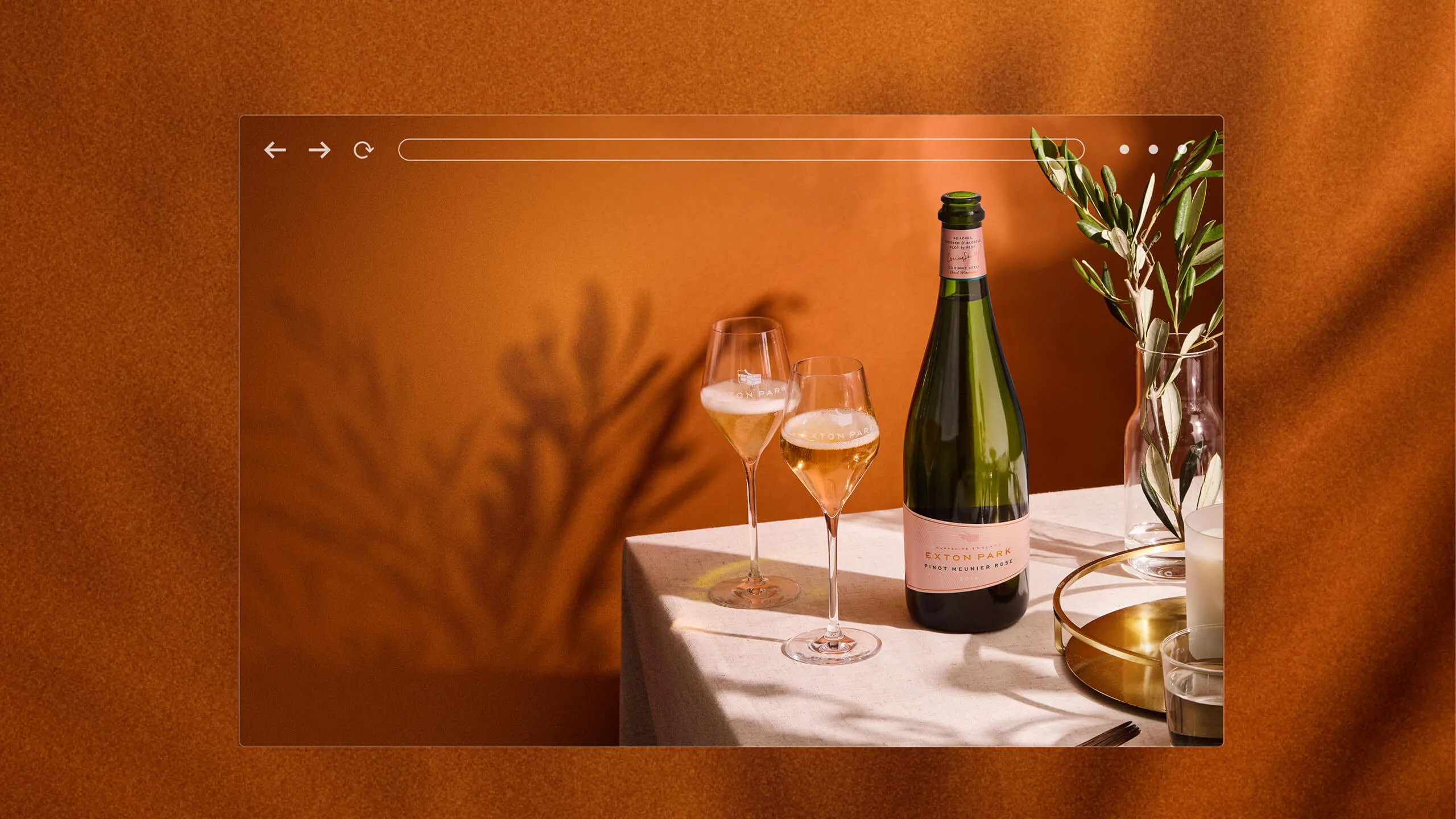 A promotional image of a bottle of Exton Park wine.