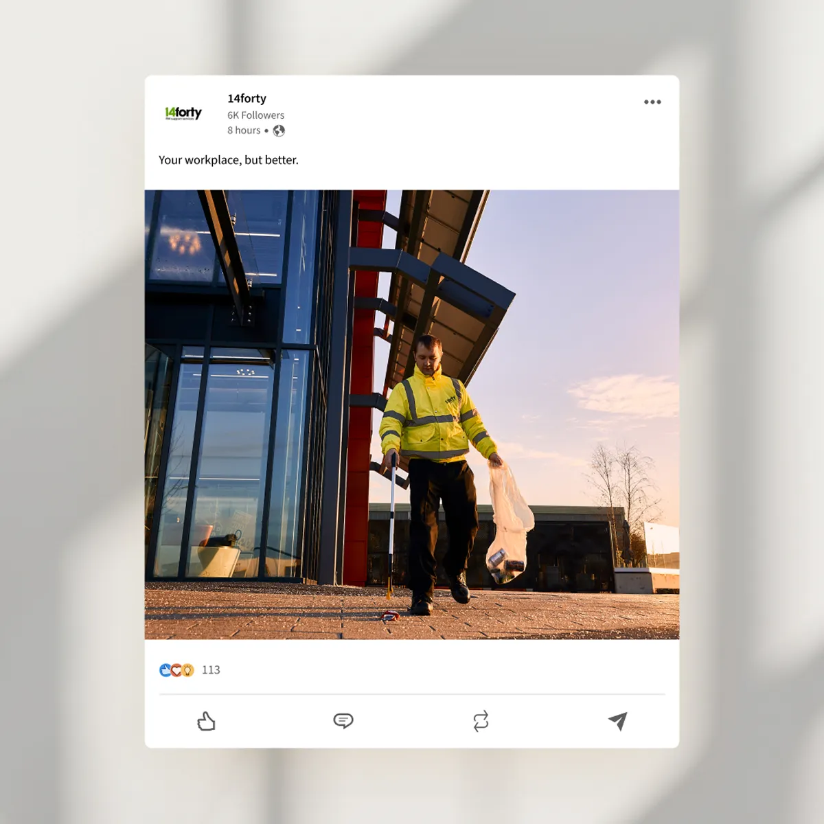 A team member highlighted in a social media post.