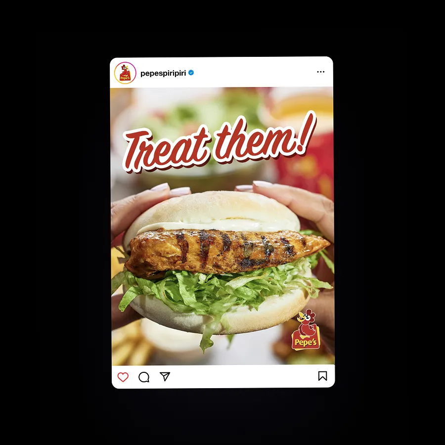 Social media posts highlighting the delicious food Pepe's sell.