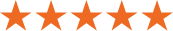Five orange stars in a horizontal row, representing a 5-star rating.