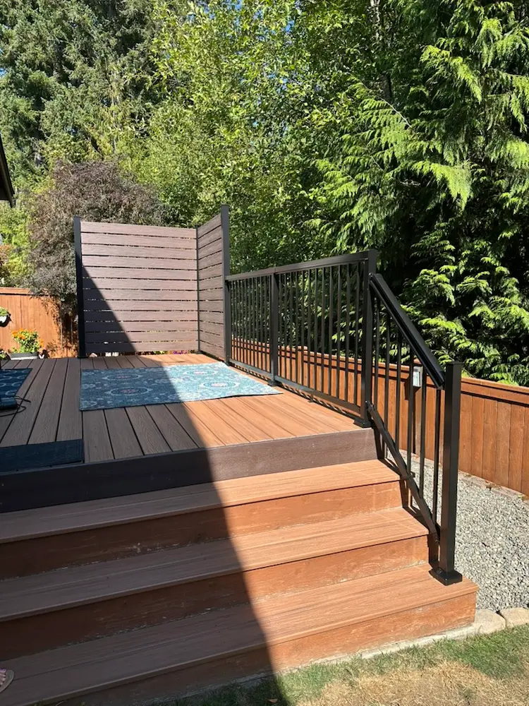 Privacy Railing and Composite Decking