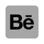 Behance logo with stylized 'Bē' letters inside a gray square.
