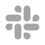 Gray gear icon with eight evenly spaced rectangular teeth around a circular center.