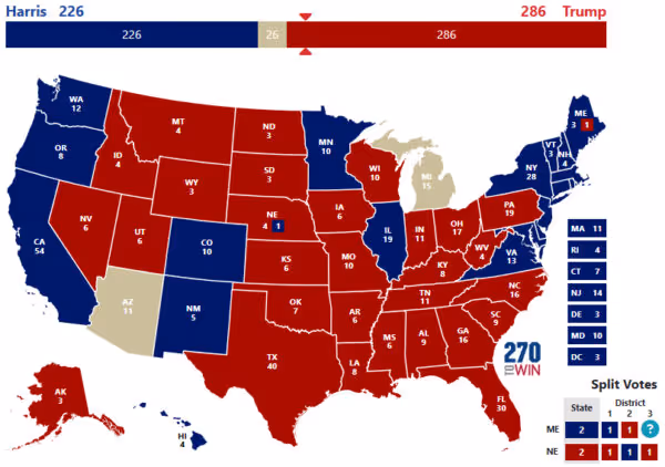 Mapa do Colégio Eleitoral