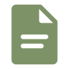 Green file document icon with a folded corner and two horizontal lines.